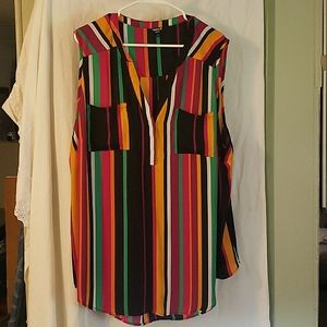 Striped sleeveless tunic